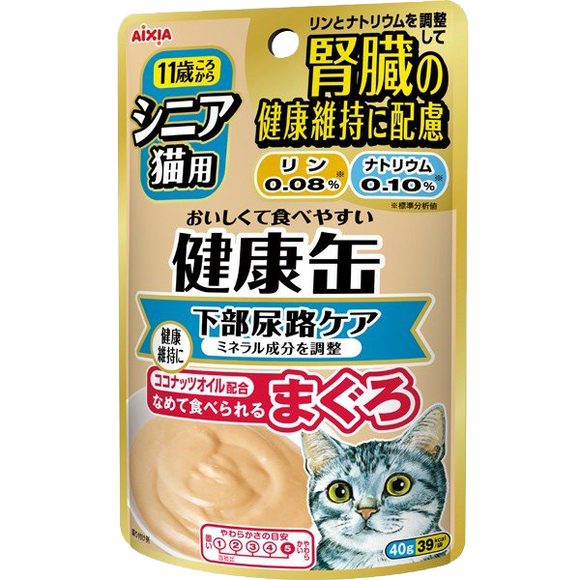 Aixia 日本腎臟健康缶濕糧包 - 11歲吞拿魚味 (防尿石配方) 40g