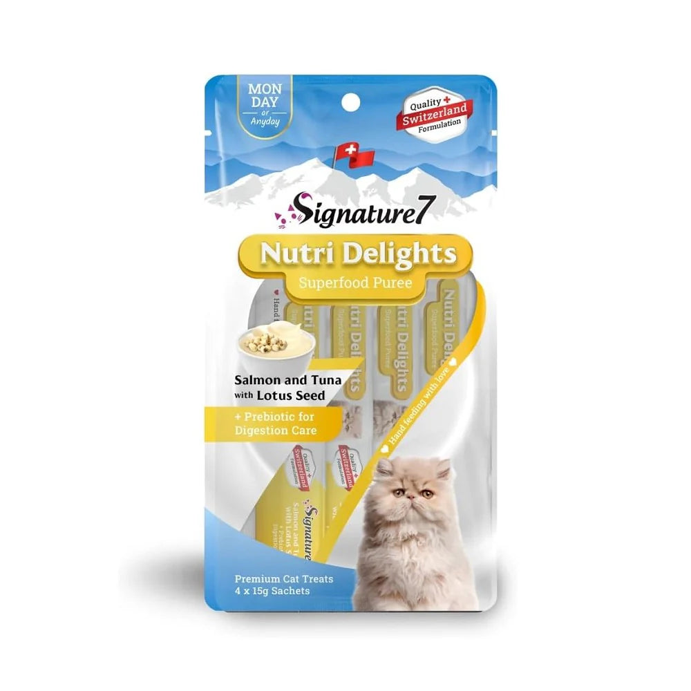 Signature 7 肉泥貓小食 - 三文魚吞拿魚加蓮子[腸道護理]