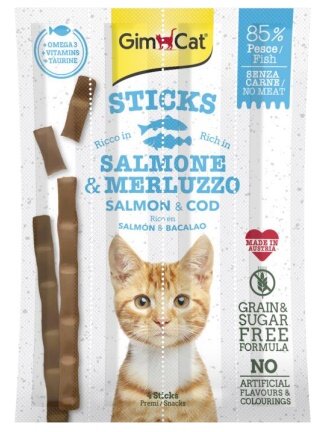 Gim Cat - 無穀物三文魚加鱒魚肉條貓小食