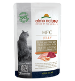 Almo Nature HFC Jelly貓濕糧 - 吞拿魚雞肉火腿(啫喱)55g