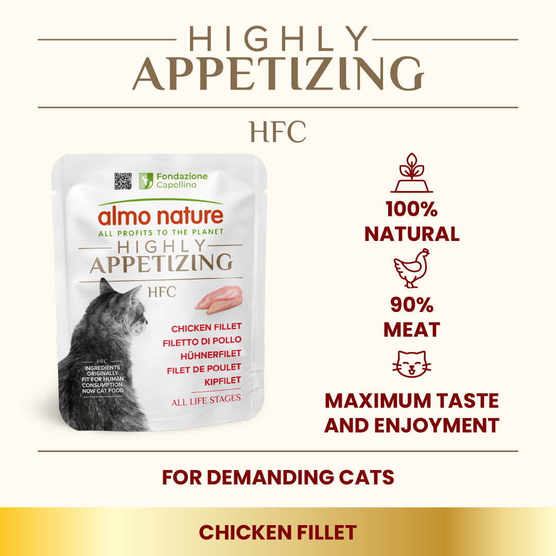 Almo Nature HFC Highly Appetizing [開胃精萃鮮燉包] – 雞柳配方 50g