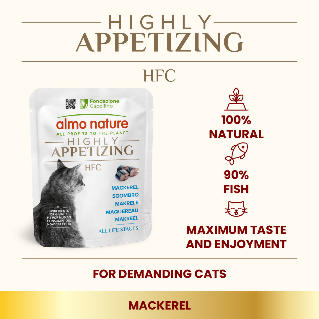 Almo Nature HFC Highly Appetizing [開胃精萃鮮燉包] – 鯖魚配方 50g