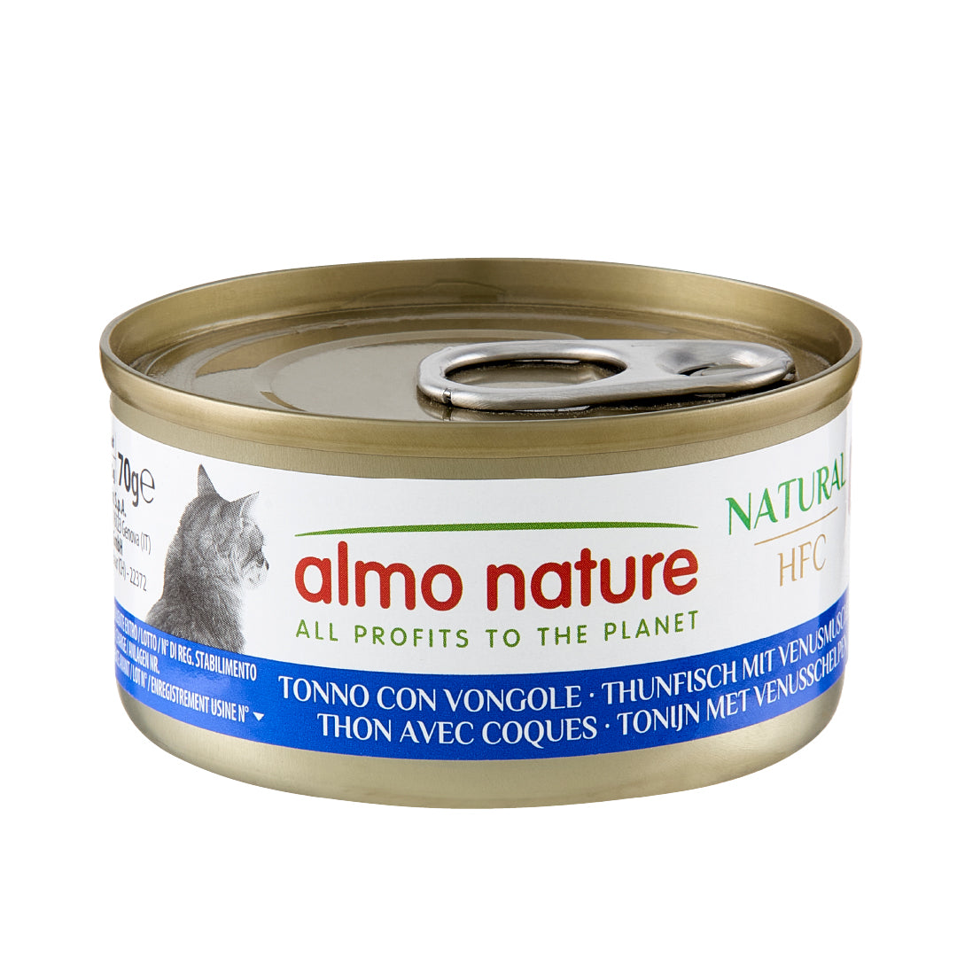 Almo Nature HFC貓罐-   吞拿魚蜆肉70g