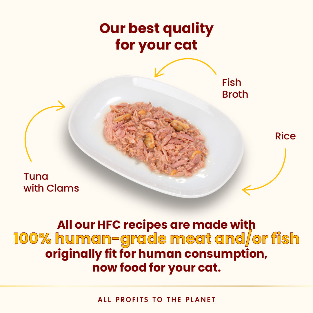 Almo Nature HFC貓罐-   吞拿魚蜆肉70g