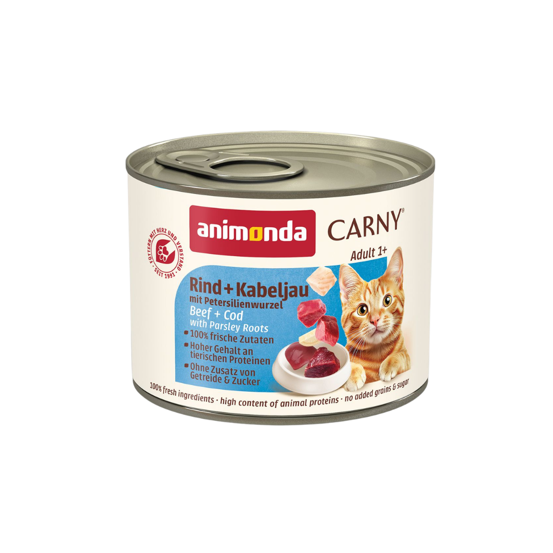 Animonda Carny 德國主食罐 - [成貓 ] 牛肉+鱈魚+歐芹根200g
