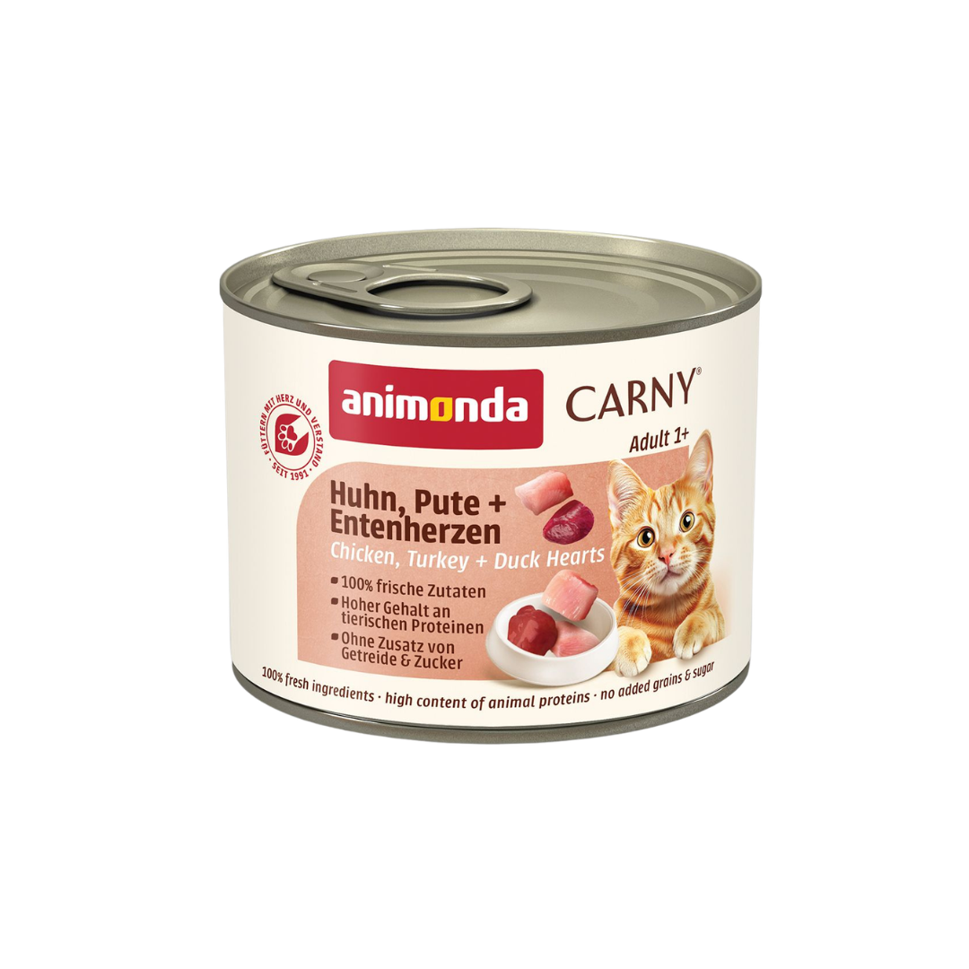 Animonda Carny 德國主食罐 - [成貓 ] 雞+火雞+鴨心200g