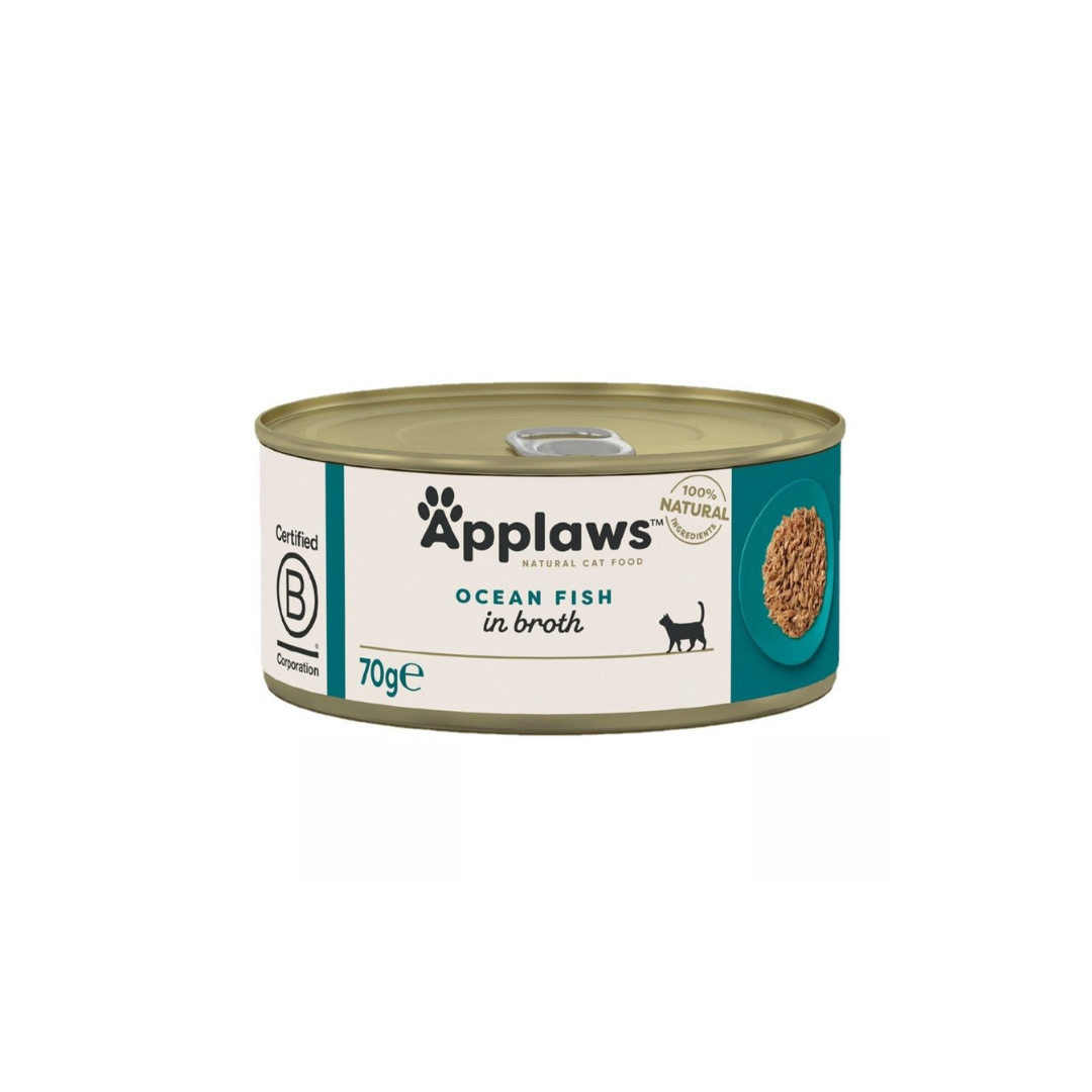 Applaws 肉絲湯系列貓罐- 海洋魚 70g