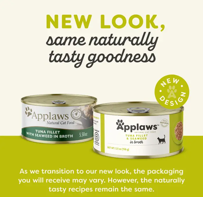 Applaws 肉絲湯系列貓罐 - 吞拿魚紫菜 156g [NEW LOOK]