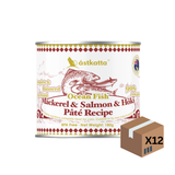 Astkatta冰島紐西蘭純淨天然肉醬主食罐系列 - 鯖魚+三文魚+紐西蘭藍鱈魚180g X12