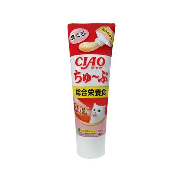 Ciao支裝貓小食 - 日本乳酸菌肉泥膏小食 - (綜合營養膏 吞拿魚醬) 80g