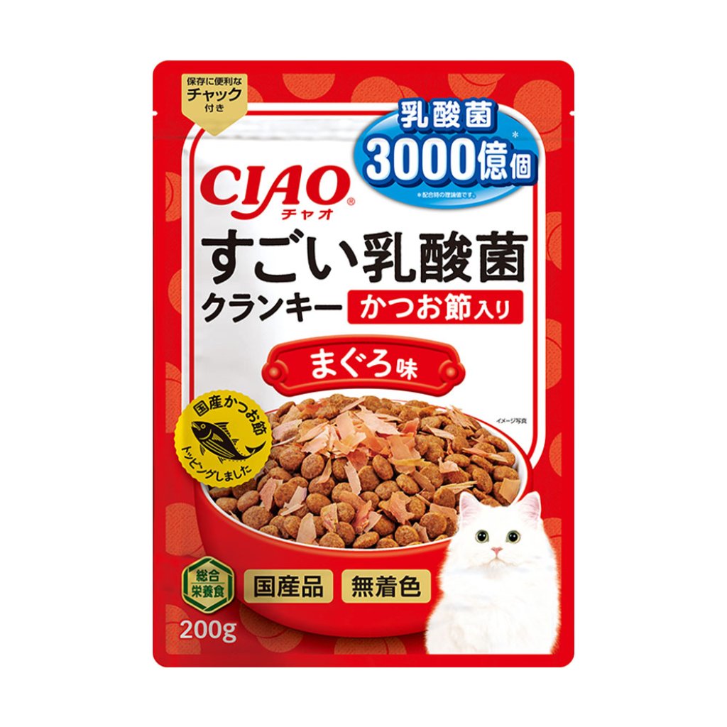 Ciao 貓小食 [3000億個乳酸菌夾心乾糧] 木魚入 吞拿魚味 200g