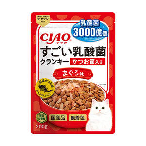 Ciao 貓小食 [3000億個乳酸菌夾心乾糧] 木魚入 吞拿魚味 200g