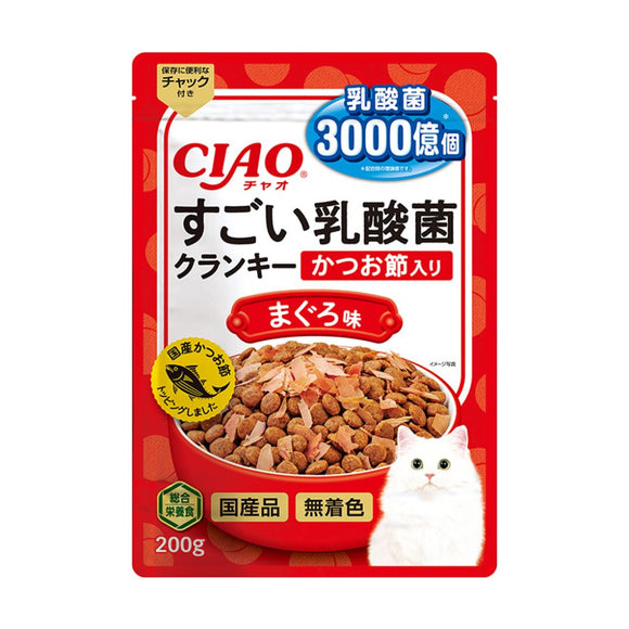 Ciao 貓小食 [3000億個乳酸菌夾心乾糧] 木魚入 吞拿魚味 200g