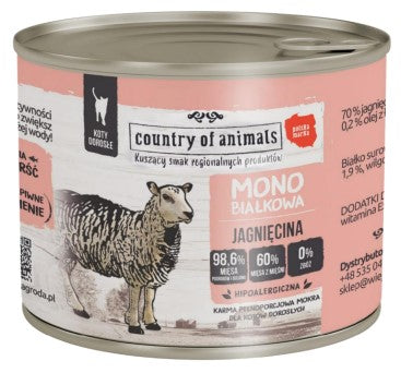Country Of Animals - 單一蛋白[羊肉]貓罐頭200g