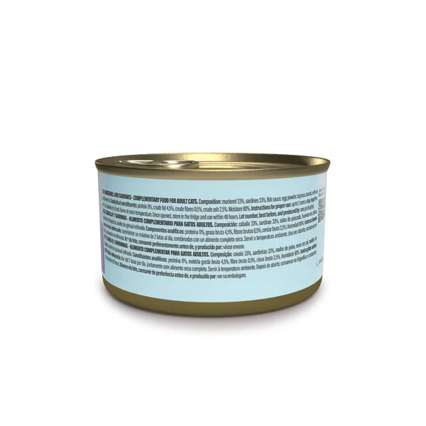 Schesir 無穀鯖魚沙丁魚肉醬貓罐頭70g