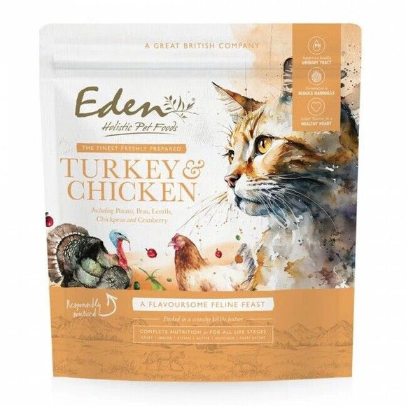 英國 Eden 貓咪盛宴 火雞+雞肉 全貓糧 1.5Kg