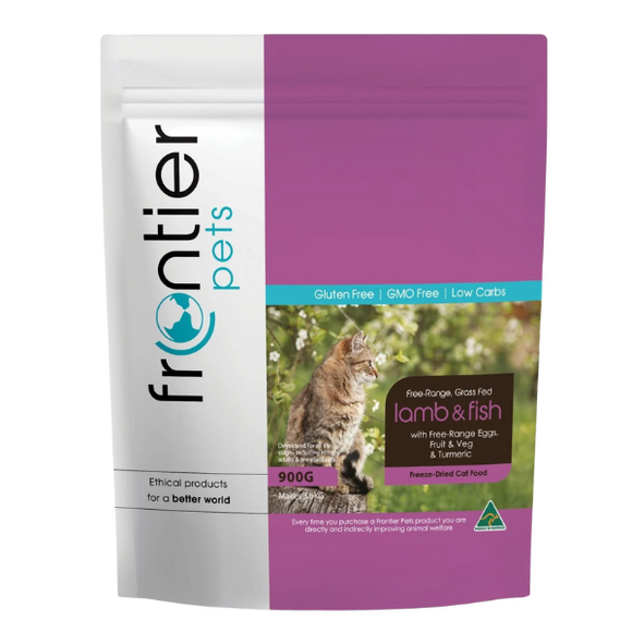 Frontier Pets 凍乾貓糧- 三文魚草飼羊凍乾貓糧 900g
