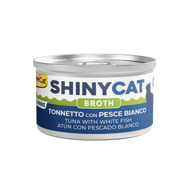 GimCat ShinyCat 吞拿魚白魚湯汁貓罐70g