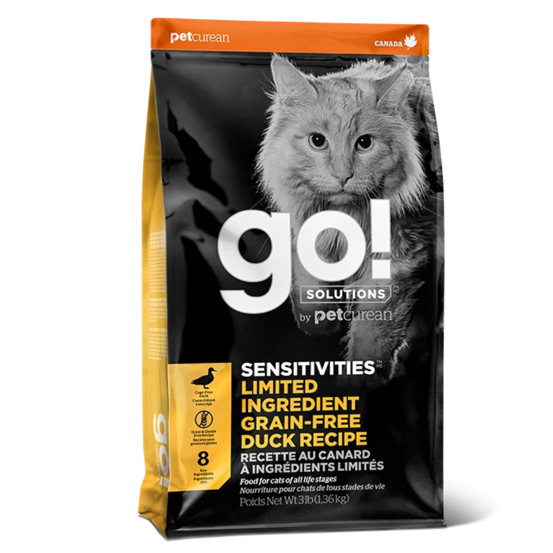 GO! SOLUTIONS 貓糧- 低敏美毛系列 無穀物鴨肉貓糧配方16lb