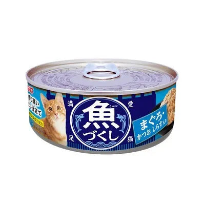 INABA 貓[魚盛] 吞拿魚+鰹魚+銀魚 60g