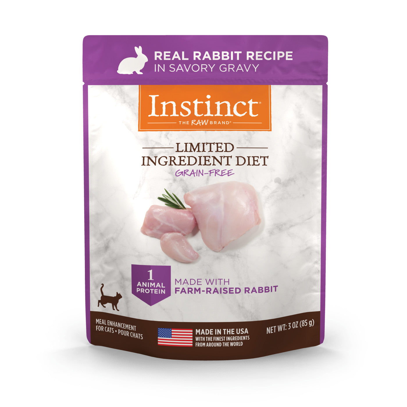 Nature's Variety Instinct(本能)- LID單一蛋白兔肉貓貓濕糧包 3oz
