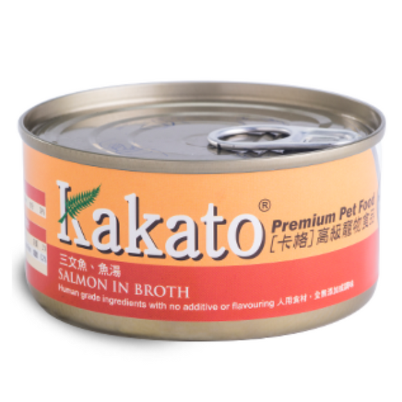Kakato卡格 - 三文魚、魚湯 (貓狗罐頭)170g