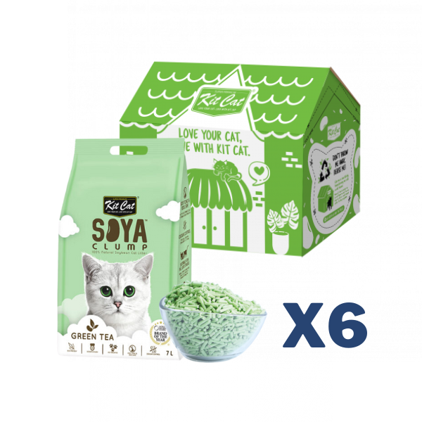 Kit Cat 豆腐貓砂 (綠茶7L- X6包)
