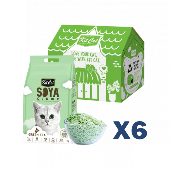Kit Cat 豆腐貓砂 (綠茶7L- X6包)