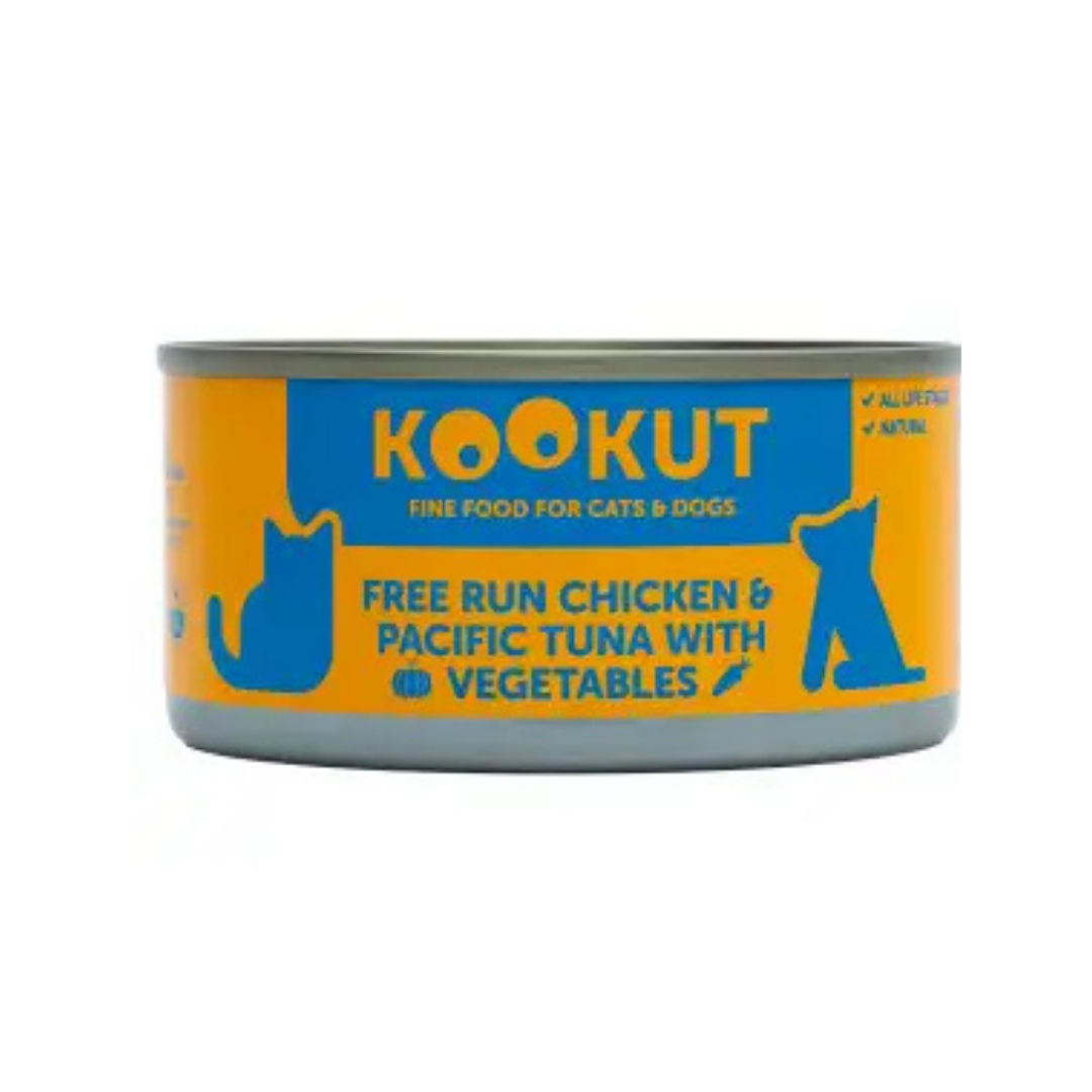 KOOKUT 放養雞 × 太平洋吞拿魚＋蔬菜 150g｜100% 天然貓狗罐（貓狗皆適用）