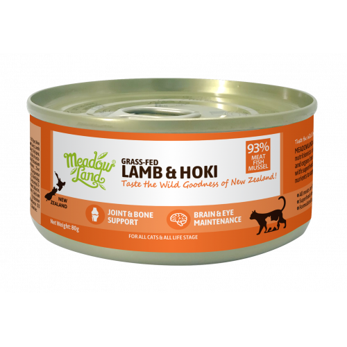 MeadowLand 全齡貓主食罐 - 放養草飼羊肉+鱈魚 80g