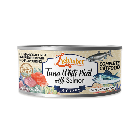 Liebhaber 肉汁貓貓主食罐 - 吞拿魚三文魚75g