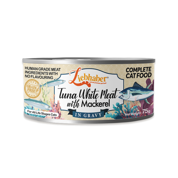 Liebhaber 肉汁貓貓主食罐 - 吞拿魚鯖魚75g