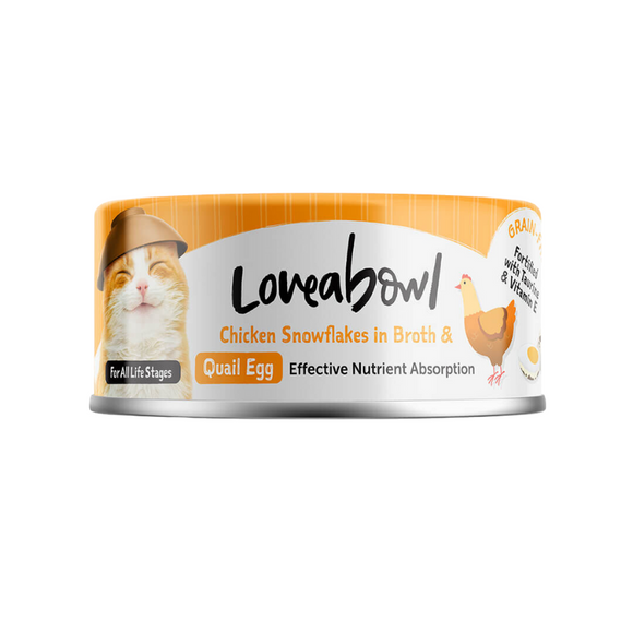 Loveabowl 貓罐 - 有營嫩雞鵪鶉蛋70g