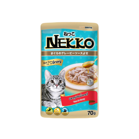 Nekko吞拿魚醬汁貓濕糧包 70g