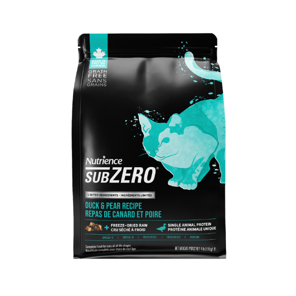Nutrience SUBZERO 單一蛋白貓糧 -凍乾鮮鴨肉+梨4LB[ [近期促銷 Exp Date: 23 JUN 2026]