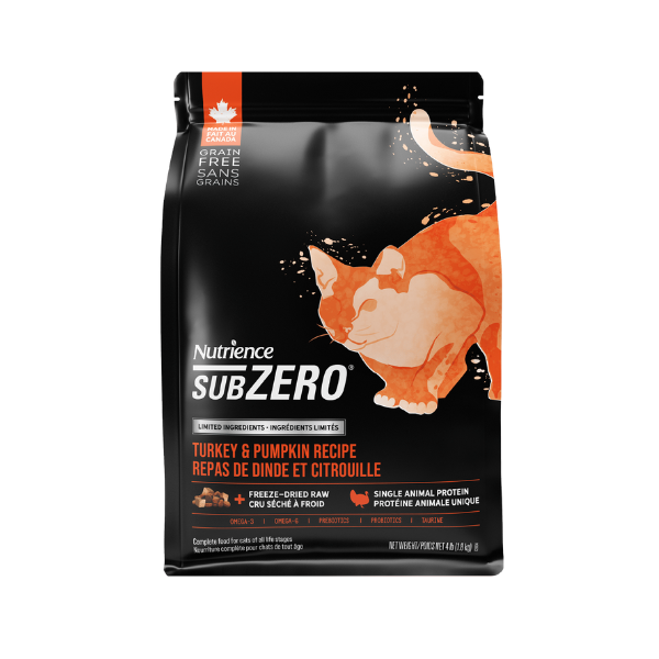 Nutrience SUBZERO 單一蛋白貓糧 -凍乾鮮火雞+南瓜4LB [Limited Jul - Aug Offer]