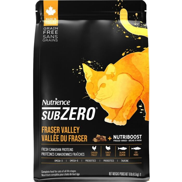 Nutrience SUBZERO 貓糧 - 凍乾雞肉- 雞肉火雞海魚10LB [新包裝 升級版]