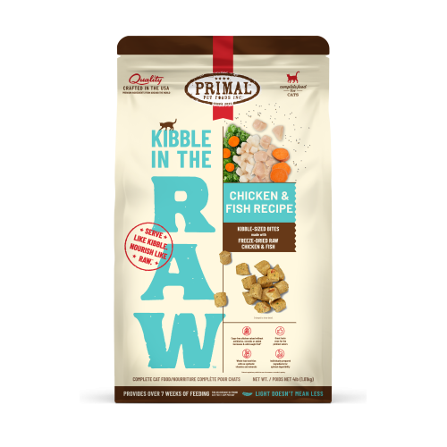 PRIMAL Kibble 凍乾貓糧全貓配方- 雞肉+魚4LB [6月試食價]