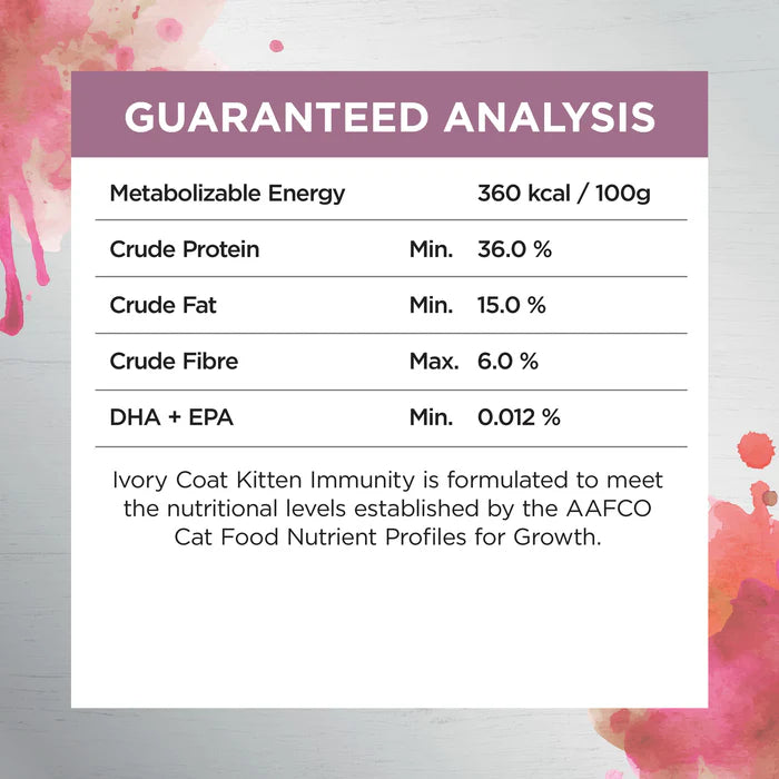 Ivory Coat 免疫力增強幼貓糧 [無穀物雞肉乾糧+生羊肉凍乾] 2Kg  [近期促銷 Exp Date: 17Apr2026]