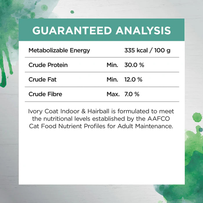 Ivory Coat 去毛球室內成貓糧 [無穀物雞肉乾糧+生羊肉凍乾] 2kg [近期促銷 Exp Date: 17Apr2026]