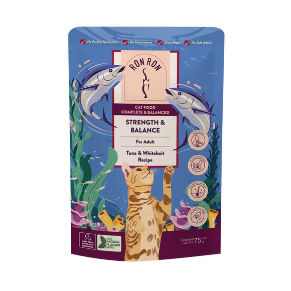 Ron Ron -吞拿銀魚海帶高湯成貓主食包75g