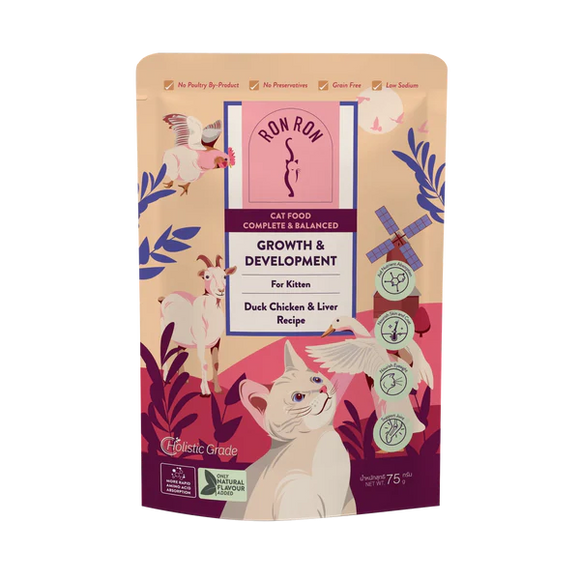 Ron Ron - 鴨雞肉加雞肝[幼貓]主食包75g