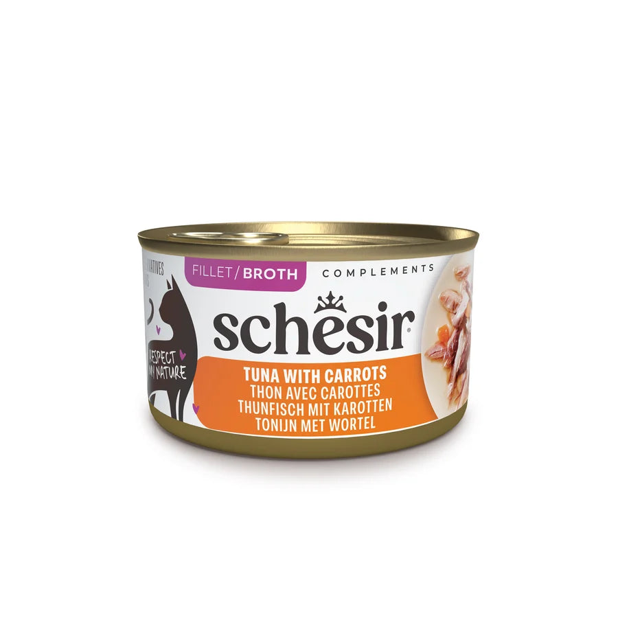 Schesir 吞拿紅蘿蔔飯[湯煮]貓罐頭70g