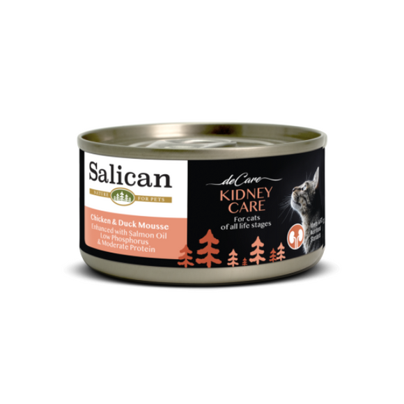 Salican 主食罐 - Salican 雞肉鴨肉慕斯(腎臟護理)貓罐頭80g