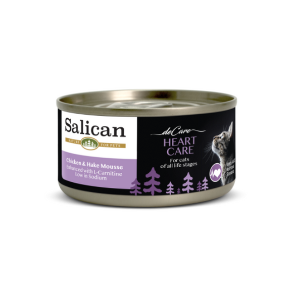 Salican 主食罐 - 雞肉鱈魚慕斯(心臟護理)貓罐頭 80g