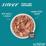 Schesir Silver 高齡貓主食罐 -吞拿魚&鯖魚70g