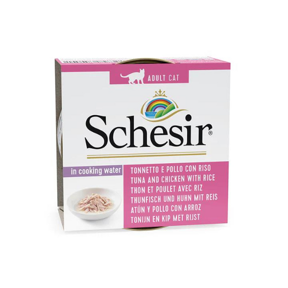 Schesir主食罐 - 雞肉吞拿飯水煮貓罐85g