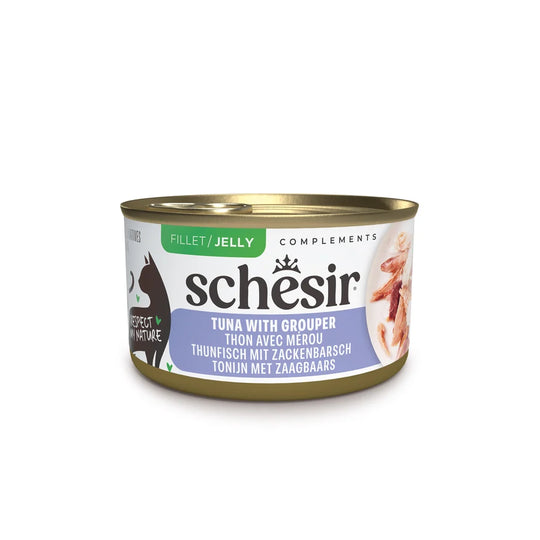 Schesir 雪詩雅 - 吞拿石斑魚飯[啫喱]貓罐頭70g