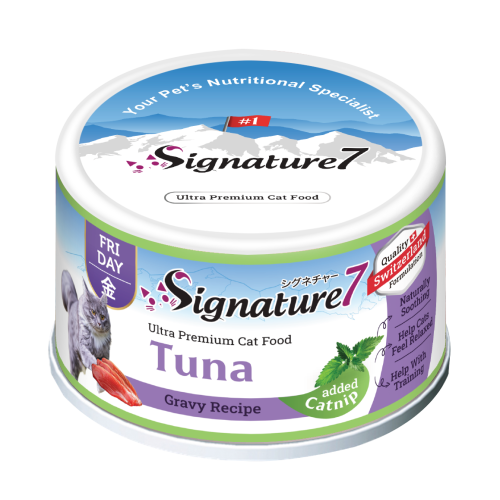 Signature7 - Friday 吞拿魚肉汁貓罐（加入貓薄荷）70g