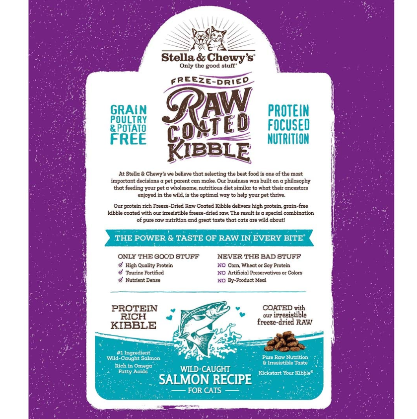 Stella & Chewy's Raw Coated - 凍乾生肉外層乾糧配方 [野生捕撈三文魚10LB]